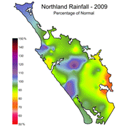 Rainfall trends 2009.