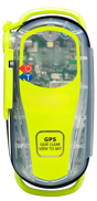 A hi-vis yellow distress beacon.