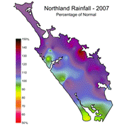 Rainfall trends 2007.