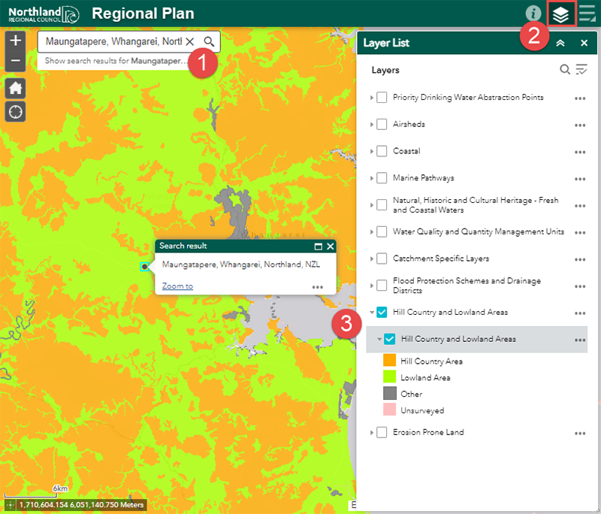 Regional Plan maps screenshot.