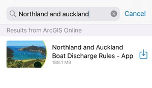Search results for App screen.