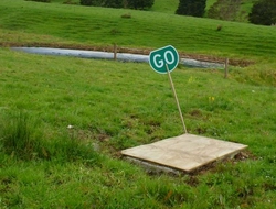 Stormwater Go sign. Stormwater Go sign.