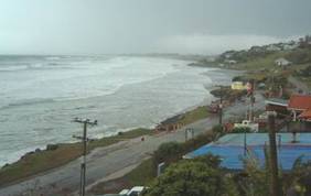 Ahipara during storm erosion.