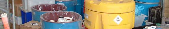 Collection of hazardous substances.