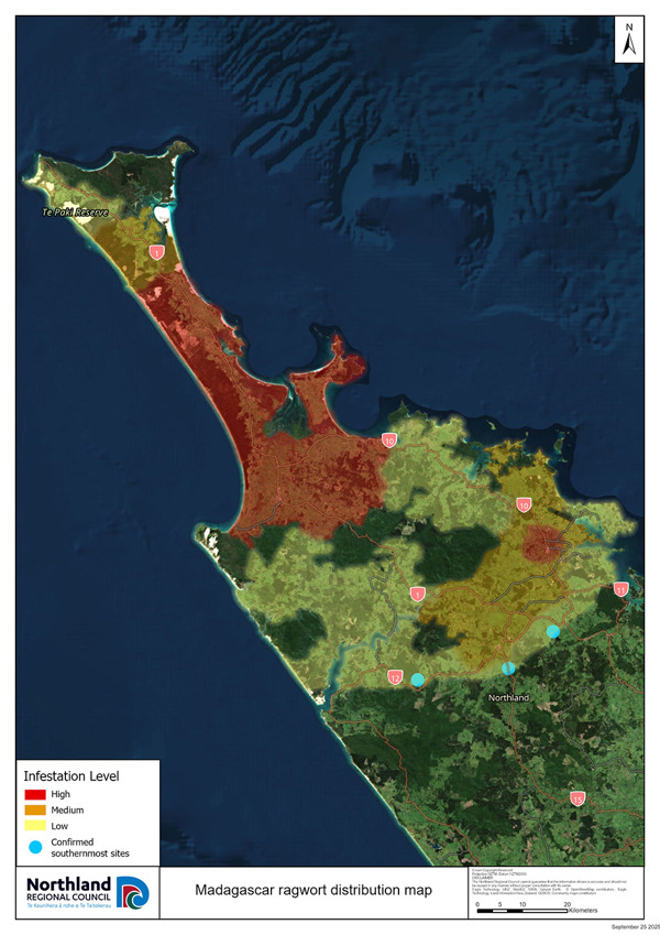 Madagascar Ragwort Distribution Map (1)
