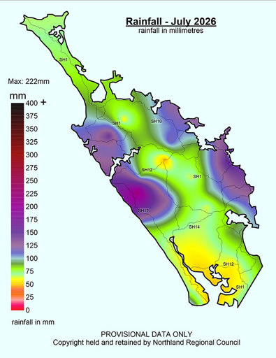 Figure 1 July 2026 Rainfall Total Mm